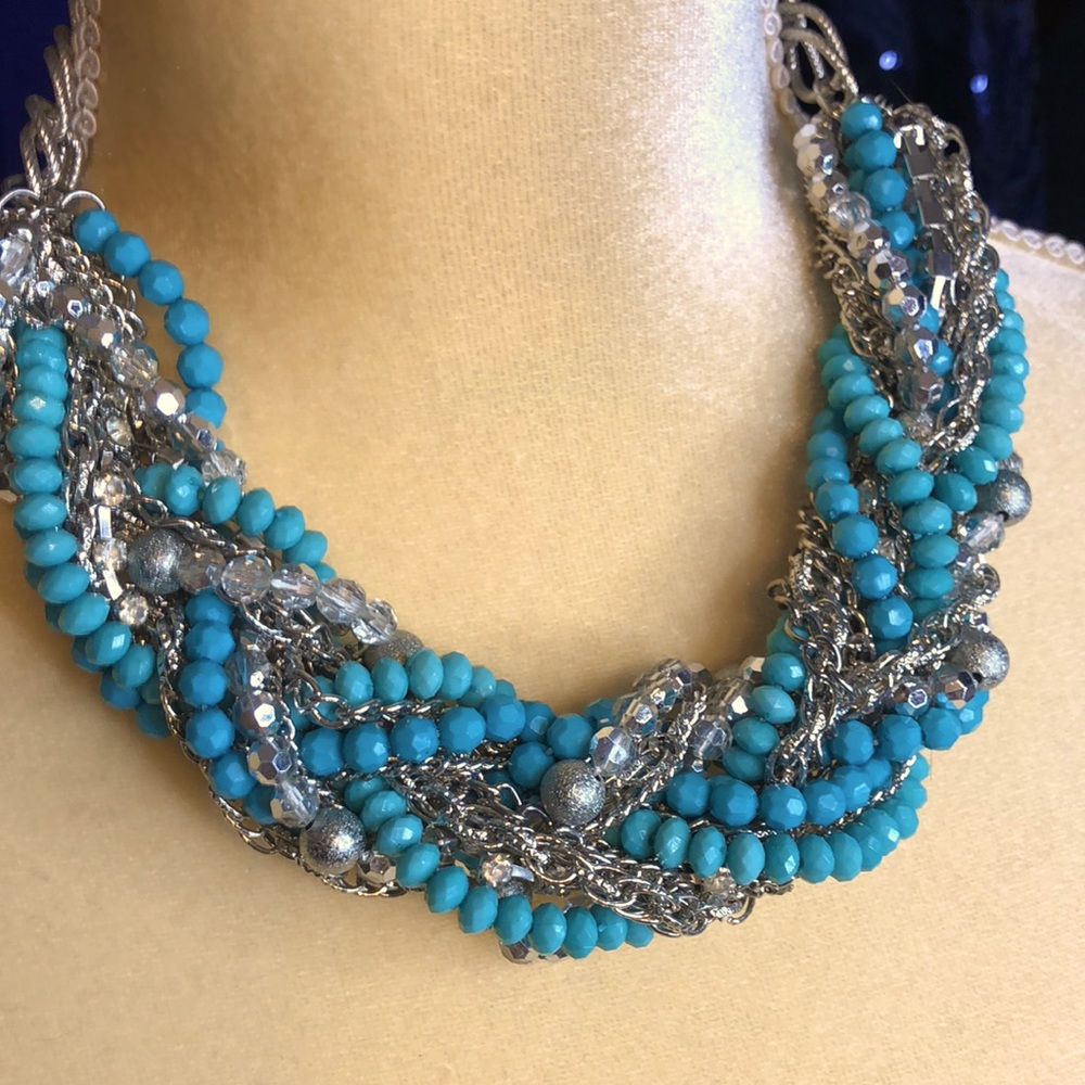Turquoise & silver necklace